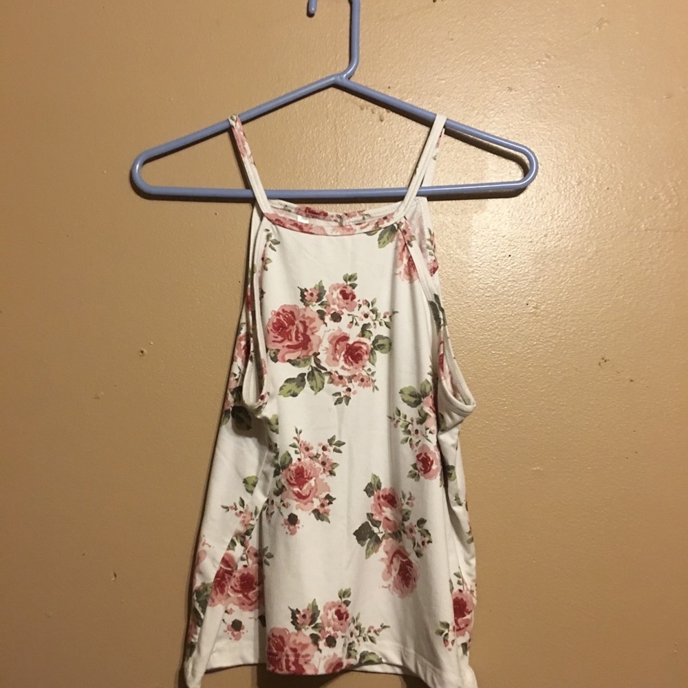Floral print crop top tank